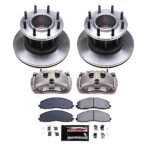 Powerstop KCOE7669 Front Brake Disc and Caliper Kit, Plain Surface 8 Lugs 363 mm Natural Caliper, Ceramic, RWD, Z17 OE Replacement - Image 5