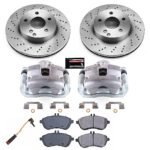 Powerstop KCOE7766 Front Brake Disc and Caliper Kit, Cross-Drilled 5 Lugs 295 mm Natural Caliper, Ceramic, Z17 OE Replacement - Image 4