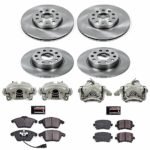 Powerstop 4-Wheel Set Power Stop&reg; KCOE7837 Front and Rear OE Stock Replacement Low-Dust Ceramic Brake Pad, Rotor and Caliper Kit - Image 4