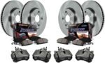 Powerstop 4-Wheel Set Power Stop&reg; KCOE7939 Front and Rear OE Stock Replacement Low-Dust Ceramic Brake Pad, Rotor and Caliper Kit