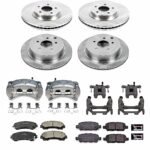 Powerstop KCOE8006 Front and Rear Brake Disc and Caliper Kit, Plain Surface 5 Lugs 308 mm Natural Caliper, Ceramic, Z17 OE Replacement - Image 4