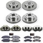 Powerstop 4-Wheel Set Power Stop&reg; KCOE8071 Front and Rear OE Stock Replacement Low-Dust Ceramic Brake Pad, Rotor and Caliper Kit - Image 4