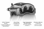 Powerstop KCOE8174 Front and Rear Brake Disc and Caliper Kit, Plain Surface 5 Lugs 279.9 mm Natural Caliper, Ceramic, Z17 OE Replacement - Image 6