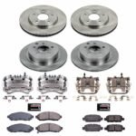 Powerstop KCOE8272 Front and Rear Brake Disc and Caliper Kit, Plain Surface 5 Lugs 282.7 mm Natural Caliper, Ceramic, Z17 OE Replacement - Image 4