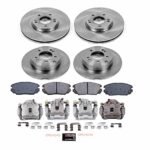 Powerstop KCOE9061 Front and Rear Brake Disc and Caliper Kit, Plain Surface 5 Lugs 283 mm Natural Caliper, Ceramic, Z17 OE Replacement - Image 6