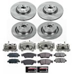 Powerstop KCOE9063 Front and Rear, Driver or Passenger Side Brake Disc and Caliper Kit, Plain Surface 5 Lugs 330 mm Natural Caliper, Ceramic, Z17 OE Replacement - Image 6
