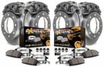Powerstop MDCK4233 Front and Rear Brake Disc and Caliper Kit, Plain Surface 8 Lugs Natural Caliper, Carbon Fiber Ceramic, Z36 Extreme Truck And Tow - Image 2