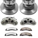 Powerstop MDCK4717 Brake Disc and Caliper Kit, Plain Surface 8 Lugs Natural, Carbon Fiber Ceramic, RWD, Z36 Extreme Truck And Tow