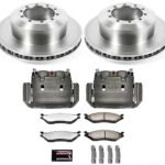 Powerstop MDCK5184 Rear Brake Disc and Caliper Kit, Plain Surface 10 Lugs Natural, Carbon Fiber Ceramic, Z36 Extreme Truck And Tow