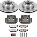Powerstop MDCK5185 Front Brake Disc and Caliper Kit, Plain Surface 8 Lugs Natural, Carbon Fiber Ceramic, Z36 Extreme Truck And Tow