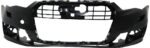 ReplaceXL Front Primed Bumper Cover, For Models Without S-Line Package, With Chrome Trim, Without Parking Aid Sensor Holes, CAPA CERTIFIED