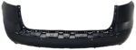 ReplaceXL Rear Primed Bumper Cover, With Parking Aid Sensor Holes, Without Object Sensor Holes, CAPA CERTIFIED