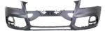 ReplaceXL Front Primed Bumper Cover, Except Hybrid Model, For Models Without S-Line Package, Without Headlight Washer Holes, CAPA CERTIFIED