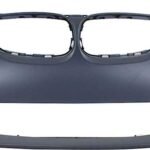 ReplaceXL Front Primed Bumper Cover, Sedan/Wagon, With M Package, With Park Distance Control, With Fog Light Holes