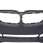 ReplaceXL Front Primed Bumper Cover, Coupe/Convertible, (3.0L Engine), With Park Distance Control, For Models Without M Package, With Fog Light Holes