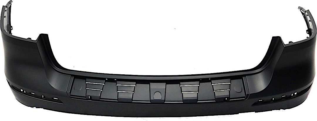 r-repbz760108pq_1.jpg ReplaceXL Rear Primed Bumper Cover, Without Parking Aid Sensor Holes, Except ML63 Model, CAPA CERTIFIED - Image 1