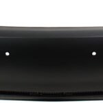 ReplaceXL Rear Primed Bumper Cover, With Turn Signal Light Holes, Without Upper Chrome Trim, CAPA CERTIFIED