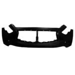 ReplaceXL Front Primed Bumper Cover, For Models With Premium Package, With Parking Aid Sensor Holes, Without Fog Light Holes, With Navigation System, CAPA CERTIFIED