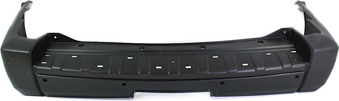 r-repj760103pq_1.jpg ReplaceXL Rear Primed Bumper Cover, With Trailer Hitch Holes and Parking Aid Sensor Holes, CAPA CERTIFIED - Image 1