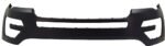 ReplaceXL Front Primed Bumper Cover, With Tow Hook Holes, Without Aps and View Cam, CAPA CERTIFIED