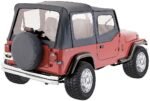 Rampage 68115 Complete Series Soft Top - With Frame (Frame Included) Black Denim
