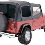 Rampage 99435 Factory Replacement Series Soft Top - Without Frame (Requires Factory Frame) Black diamond