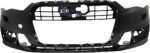 Replacement Front Primed Bumper Cover, For Models Without S-Line Package, With Chrome Trim, Without Parking Aid Sensor Holes