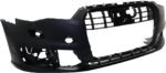Replacement Front Primed Bumper Cover, For Models Without S-Line Package, With Chrome Trim, Without Parking Aid Sensor Holes - Image 2