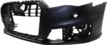 Replacement Front Primed Bumper Cover, For Models Without S-Line Package, With Chrome Trim, Without Parking Aid Sensor Holes - Image 3