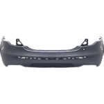Replacement Rear Primed Bumper Cover, Without Parking Aid Sensor Holes