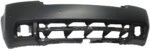 Replacement Front Primed Bumper Cover, With Camera Hole and Parking Aid Sensor Holes