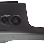Replacement Front, Passenger Side Bumper End, Painted Black Plastic