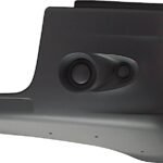 Replacement Front, Driver Side Bumper End, Painted Black Plastic