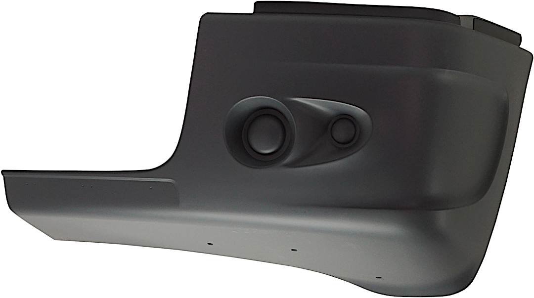 rf01110014-hd_1.jpg Replacement Front, Driver Side Bumper End, Painted Black Plastic - Image 1