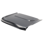 Replacement Factory Style Hood Aluminum Black CAPA Certified