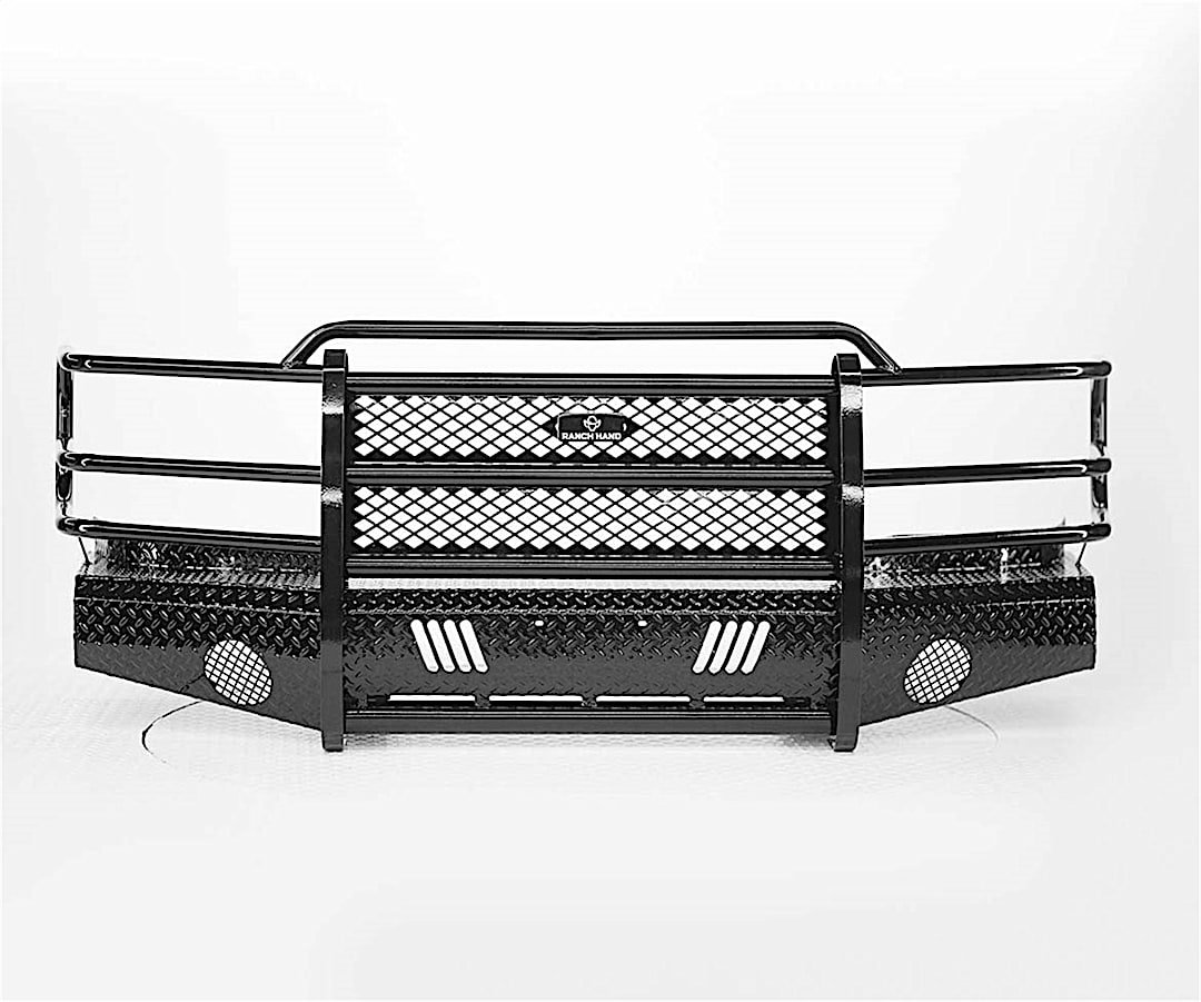 rncfsg03hbl1_1.jpg Ranch Hand FSG03HBL1 Grille Guard, Powdercoated Black Carbon Steel - Image 1