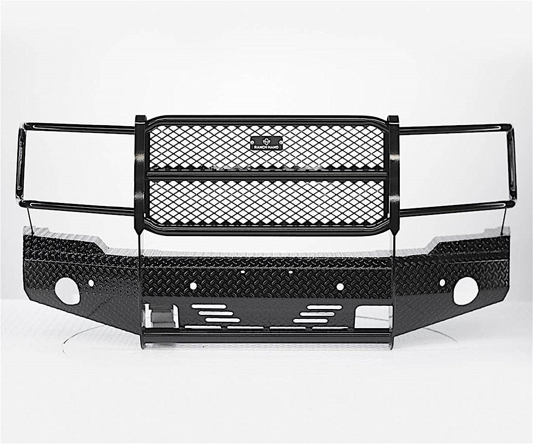 rncfsg14hbl1_1.jpg Ranch Hand FSG14HBL1 Grille Guard, Powdercoated Black Carbon Steel - Image 1