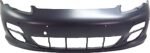 Replacement Front Primed Bumper Cover, With Headlight Washer Holes