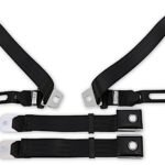 Scott Drake Classic SB-3P-BK-PBSB Seat Belt, 3-Point - Black