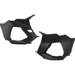Replacement Front, Driver and Passenger Side Bumper Ends, Primed, For Models with S-Line Package, without Parallel Park Assist Sensor