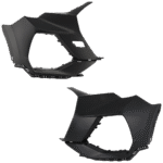 Replacement Front, Driver and Passenger Side Bumper Ends, Primed, For Models with S-Line Package, without Parallel Park Assist Sensor, CAPA Certified