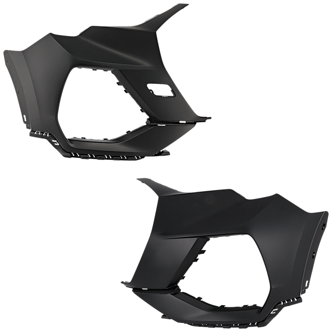 set-ra01110003q_1.png Replacement Front, Driver and Passenger Side Bumper Ends, Primed, For Models with S-Line Package, without Parallel Park Assist Sensor, CAPA Certified - Image 1