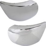 Replacement Front, Driver and Passenger Side Bumper End, Chrome Plastic