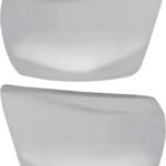 Replacement Front, Driver and Passenger Side Bumper End, Chrome Plastic
