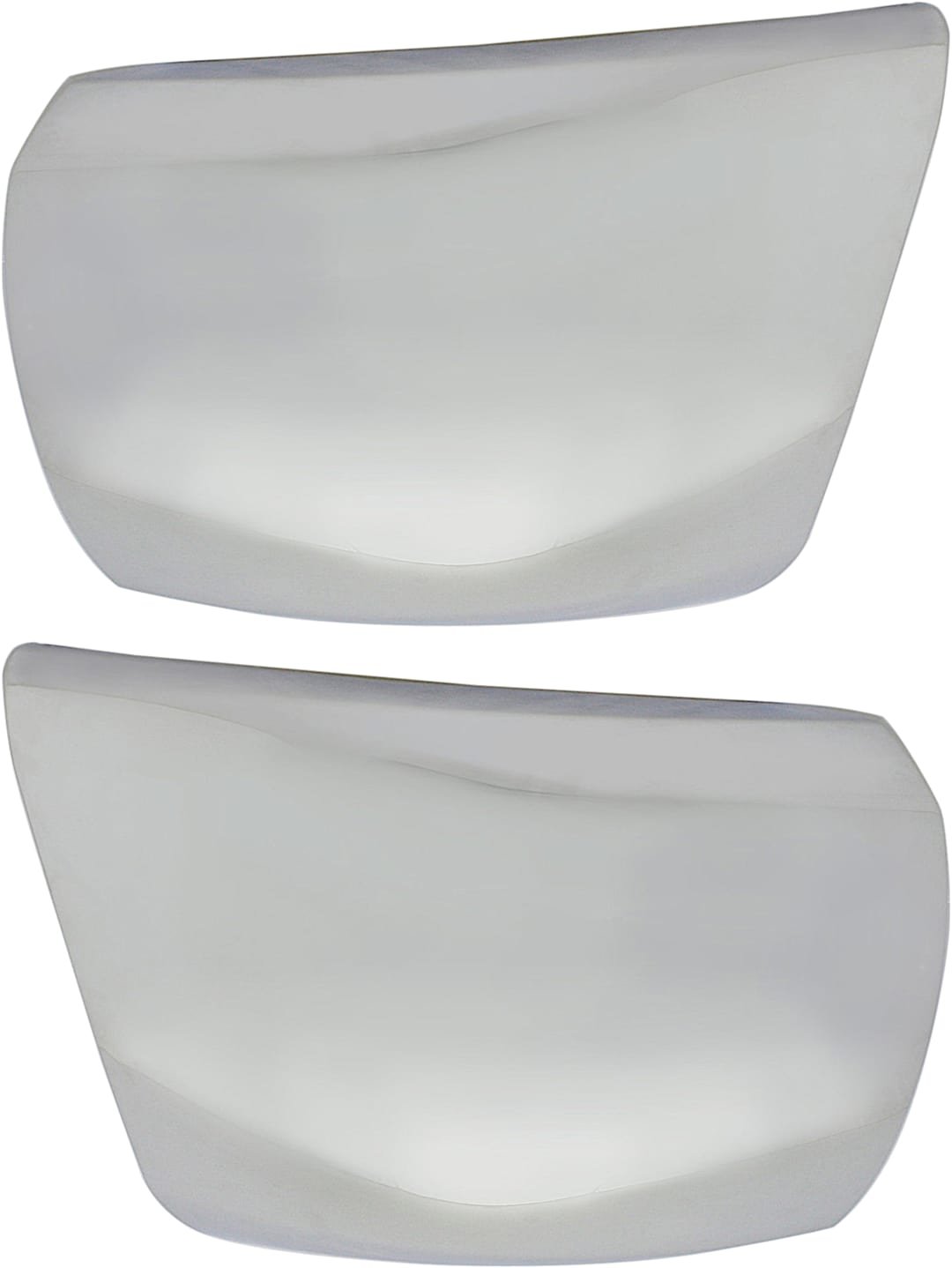 set-repc011109_1.jpg Replacement Front, Driver and Passenger Side Bumper End, Chrome Plastic - Image 1