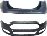 Replacement Front and Rear Primed Bumper Cover