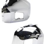 Replacement Front, Driver and Passenger Side Bumper End, Chrome Steel CAPA Certified