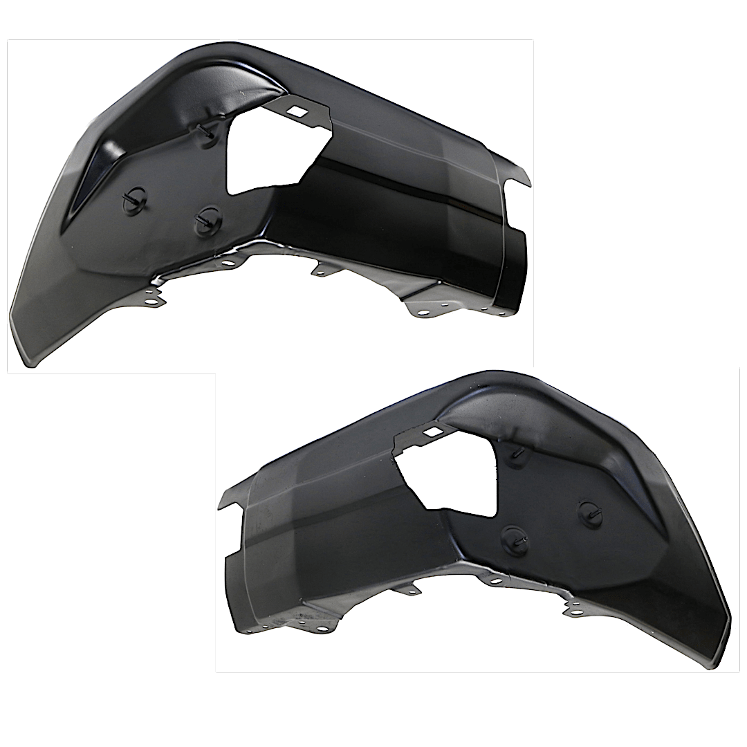 set-rept761133q_1.png Replacement Rear, Driver and Passenger Side Bumper End, Primed Steel CAPA Certified - Image 1