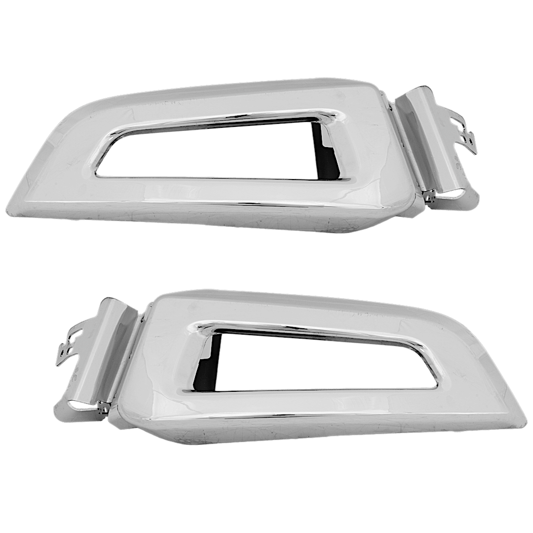 set-rf01110029_1.png Replacement Front, Driver and Passenger Side Bumper End, Chrome Plastic - Image 1