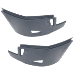 Replacement Front, Driver and Passenger Side Bumper End, Painted Gray Plastic